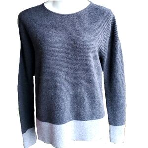 Griffen Gray Cashmere Oversized Colorblock Sweater Size Small